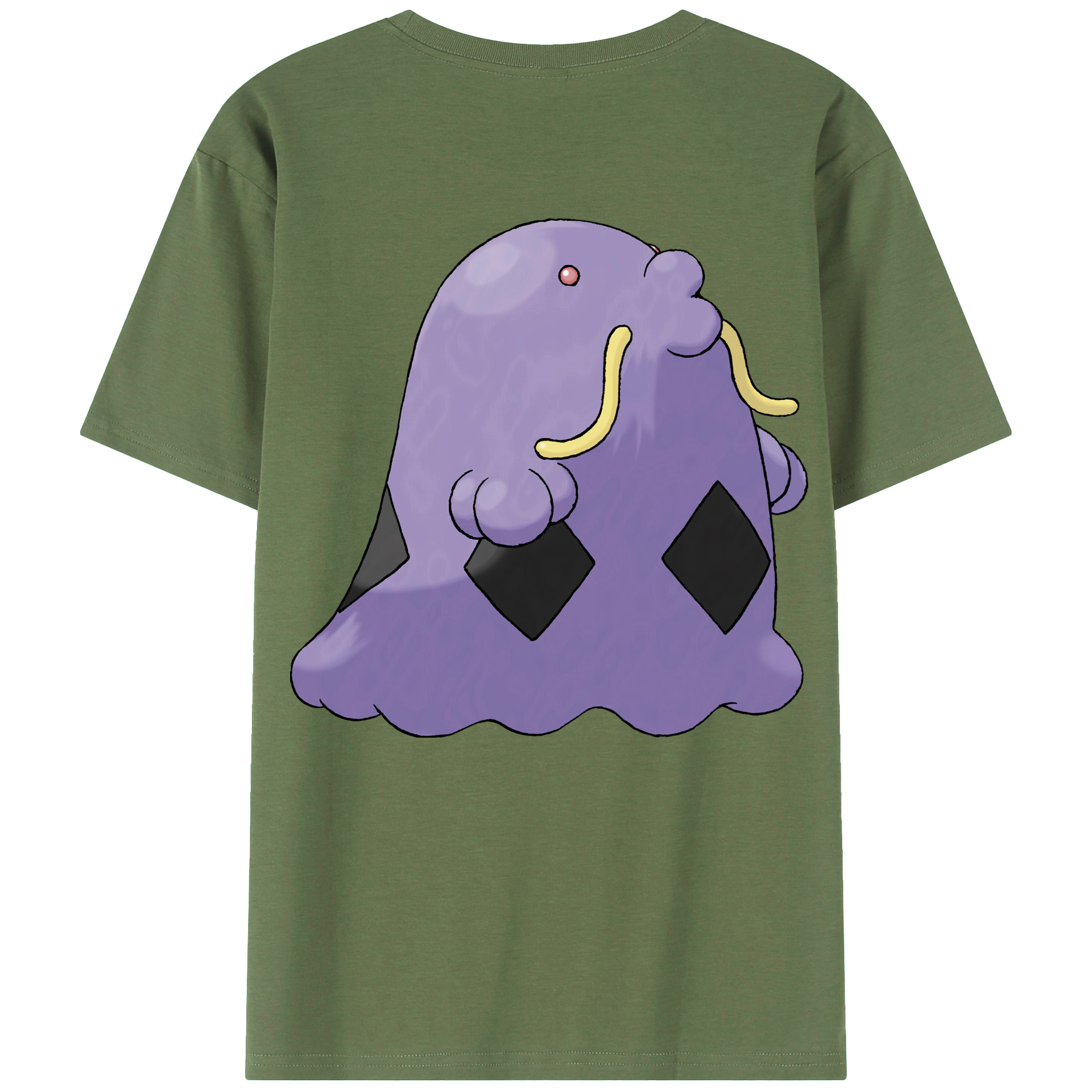 （画像用） ポケットモンスター Pokémon 綿100％ メンズ半袖Tシャツ（バックプリント） 通気性